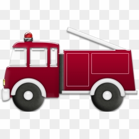 Transparent Engine Cartoon - Cartoon Fire Truck Transparent Bg, HD Png Download - firetruck png