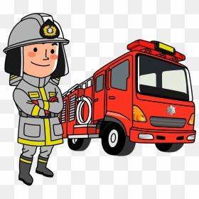 Firefighter Fire Truck Clipart - Firefighter, HD Png Download - firetruck png