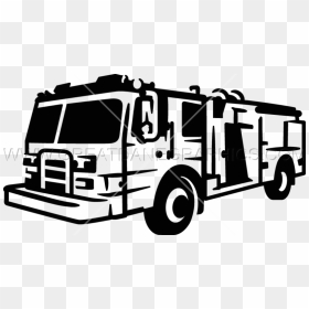 Fire Truck Clipart Firefighter Tool 6 Source - Fire Truck Clipart Black And White, HD Png Download - firetruck png