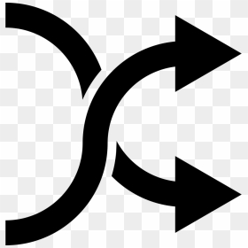 Shuffle Double Arrows Symbol - Simbolo De De Flechas, HD Png Download - double arrow png