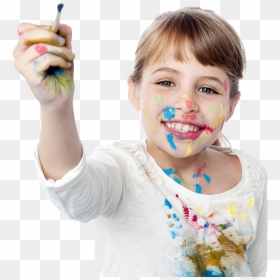 Little Girl Hands Paint Png Image - Kids With Paint Png, Transparent Png - little girl png