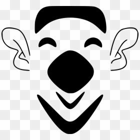 Outline Of Cupcake With Face 13, Buy Clip Art - Laughing Face, HD Png Download - joker face png