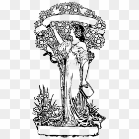 Woman And Apple Tree - Tree Of Knowledge Good And Evil Drawing, HD Png Download - apple tree png
