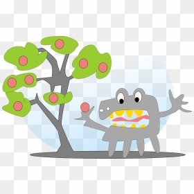 Monster Clip Art, HD Png Download - apple tree png