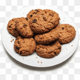 Oatmeal Raisin Cookies Transparent, HD Png Download - chocolate chip cookie png
