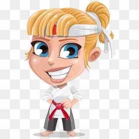 Peta The Little Karate Girl - Karate Cartoon Transparent Background, HD Png Download - little girl png