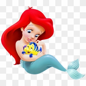 *ariel & Flounder ~ The Little Mermaid, - Baby Ariel Disney, HD Png Download - disney characters png