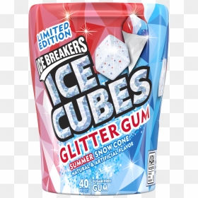 Ice Cubes Glitter Gum, HD Png Download - snow cone png