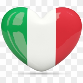 Italy Heart Flag Png, Transparent Png - italian flag png