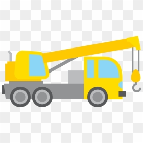 Car Heavy Equipment Vehicle Clip Art - Heavy Equipment Construction Car Clipart, HD Png Download - crane png