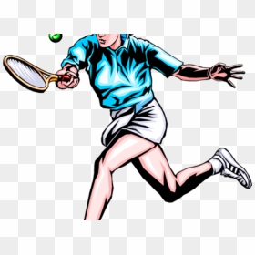 Tennis Clipart Woman Tennis - Tennis Player Vector Png, Transparent Png - tennis png