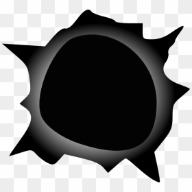 Gradient Edge Bullet Clip - Big Black Hole Drawing, HD Png Download - hole in wall png
