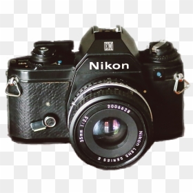 ##nikon #vintage #camera #sticker #black - Marco Zero Square, HD Png Download - vintage camera png