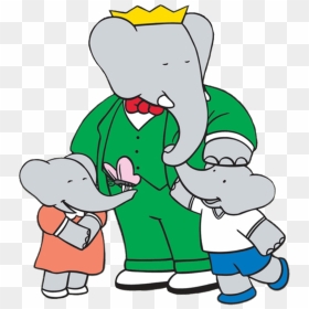 Babar The Elephant With Flora And Pom - Babar Season 2 Dvd, HD Png Download - pom pom png
