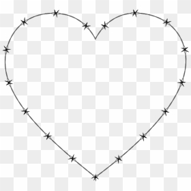 Barbed Wire Heart - Barbed Wire Heart Clip Art, HD Png Download - barb wire png