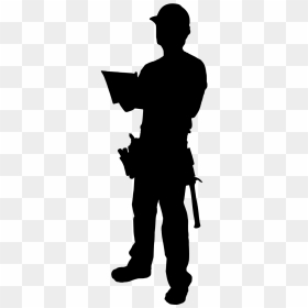 Construction Worker Silhouette Clipart, HD Png Download - construction worker png