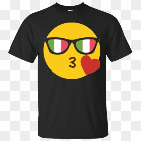 Emoji Italy T-shirt Italian Italia Flag Sunglasses - Unspeakable Shirt, HD Png Download - italian flag png