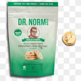 Dr Norm Thc Cookies, HD Png Download - chocolate chip cookie png