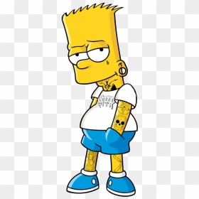 Transparent Hardcore Bart Simpson - Bart Simpson Drawing Supreme, HD Png Download - bart simpson png