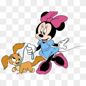 Minnie Mouse Clipart Leopard Print - Dog Walking Dog Disney, HD Png Download - leopard print png