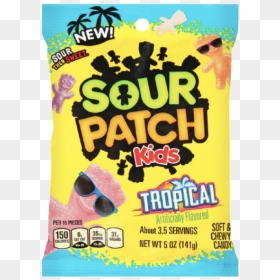 Sour Patch Kids Tropical - Sour Patch Tropical 24oz, HD Png Download - sour patch kids png