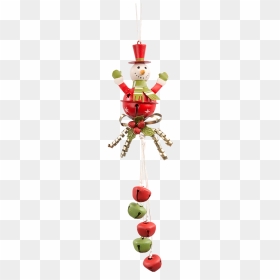 Snowman With Jingle Bells - Christmas Ornament, HD Png Download - jingle bells png