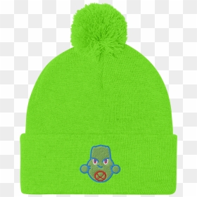 Doop Hat Green - Knit Cap, HD Png Download - pom pom png
