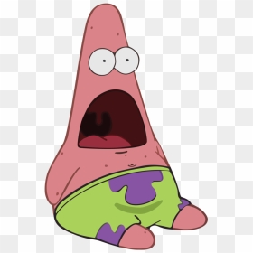 Surprised Patrick Png, Transparent Png - shocked face png