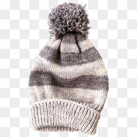 Grey Pom Pom Hat , Png Download - Beanie, Transparent Png - pom pom png