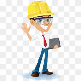 Construction Engineering Vector Architectural Engineer - Engineer Clip Art, HD Png Download - construction worker png