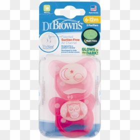 Dr Brown S Glows In The Dark Pacifiers M Pk Pack Browns - Dr Brown Pacifier Glow In The Dark, HD Png Download - pacifier png