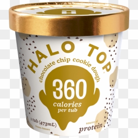 Chocolate Chip Cookie Dough - Halo Top Chocolate Chip Cookie Dough, HD Png Download - chocolate chip cookie png