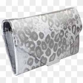 Mini Silver Animal Print Clutch Bag - Handbag, HD Png Download - leopard print png