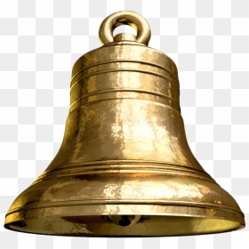 Golden Metal Hanging Bell Png Transparent Image - Bells Png Transparent, Png Download - jingle bells png