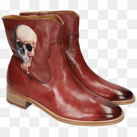 Ankle Boots Jodie 8 Milano Red Screen Shot Skull - Work Boots, HD Png Download - red skull png
