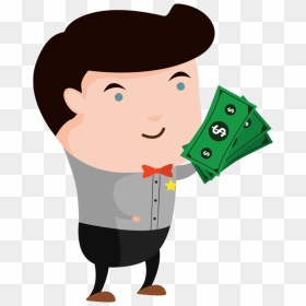 Cartoon Cartoonview Co Man Cash Design - Animated Thinking Man Png, Transparent Png - happy person png