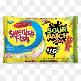 Sour Patch Kids & Swedish Fish Candy Variety Pack, - Snack, HD Png Download - sour patch kids png