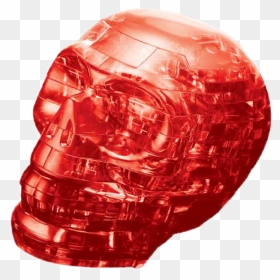 3d Crystal Puzzle - Bepuzzled 3d Crystal Puzzle Skull, HD Png Download - red skull png
