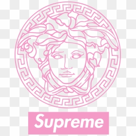 “versace X Supreme lmao This Would Never Happen by - Pink Versace Logo Transparent, HD Png Download - versace logo png