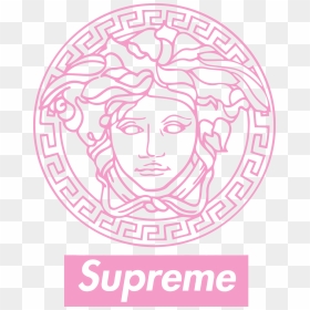 “versace X Supreme lmao This Would Never Happen by - Pink Versace Logo Transparent, HD Png Download - versace logo png