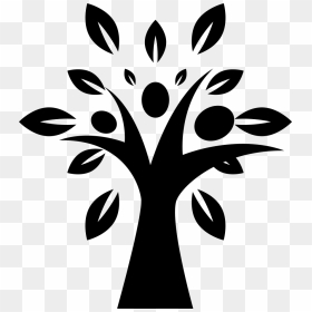 Tree Shape With Leaves - Tree Leaves Icon Png, Transparent Png - tree icon png