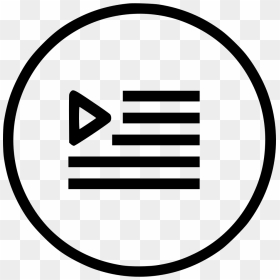 Transparent Play Video Png - Playlist Icon With Circle, Png Download - hamburger icon png