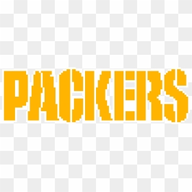 Pixelated Packers Wordart - Orange, HD Png Download - green bay packers logo png