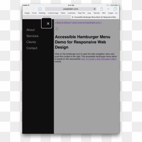 Screenshot, HD Png Download - hamburger icon png