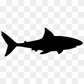 Big Silhouette Shark, HD Png Download - fish silhouette png