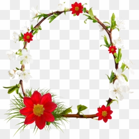 Wreath Floral Design Flower - Flower Creative Border Design, HD Png Download - floral pattern png