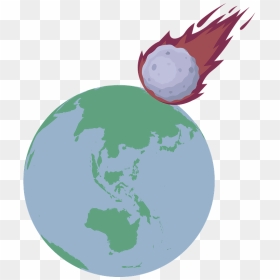 Meteor Falling On Earth Clipart - Earth, HD Png Download - globe clipart png