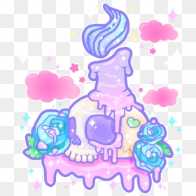 Melty Candle Sparkle By Missjediflip - Kawaii Pastel Goth Tattoo, HD Png Download - pastel goth png