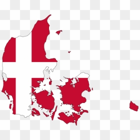 Flag Of Denmark Vector Map National Flag - Denmark Map Flag Png, Transparent Png - national flag png