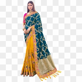 Designer Pure Banarasi Silk Saree, HD Png Download - lehenga png
